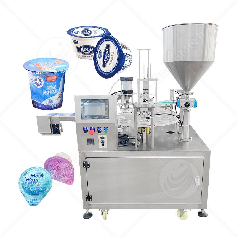 Rotary Type Cup Filling Machine for Yogurt
