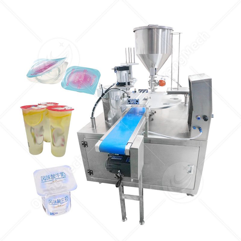 Rotary Type Cup Filling Machine for Yogurt